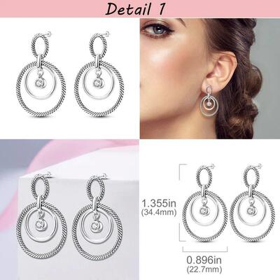 925 Silver Heart CZ Cubic Zircon Round Daisy Flower Trio Stu