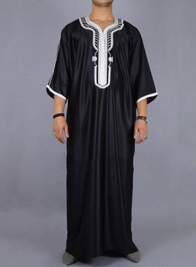 Muslim Men Gown Thobe Kaftan Dress Africa Long Shirt男士长袍