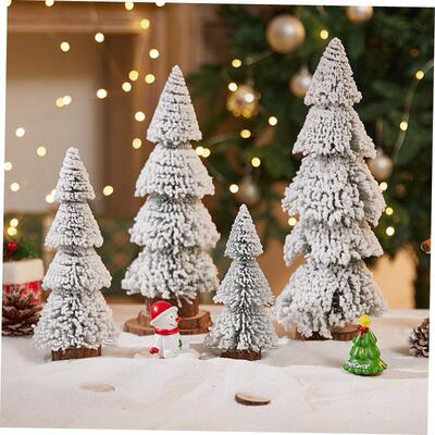 Flocked cedar tree tabletop Christmas tree decoration 圣诞树