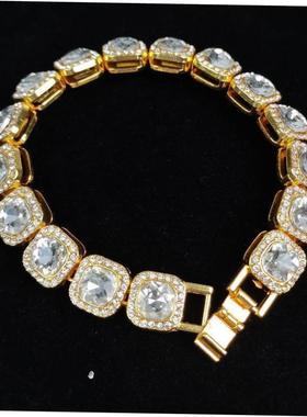 men necklace Y2K hip hop best hiphop square candy full gold