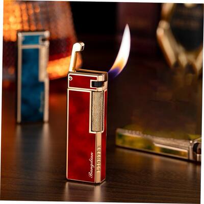 Wheel side oblique fire metal inflatable lighter igniter点火