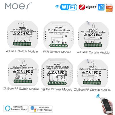 Moes Smart ZigBee WiFi Switch Module Dimmer Curtain Switch S
