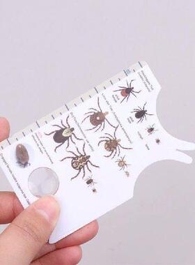 1PC Plastic Pocket Tick Card with Magnifying Glass Allows