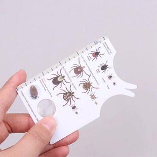 1PC Plastic Pocket Tick Card with Magnifying Glass Allows