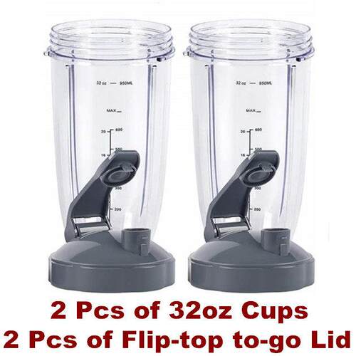 Blender Cups for Nutribullet Flip Top To Go Lid Replacement