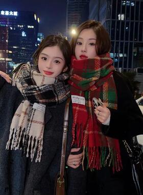 200x65cm Korean Version of The New Christmas Plaid Scarf Fem