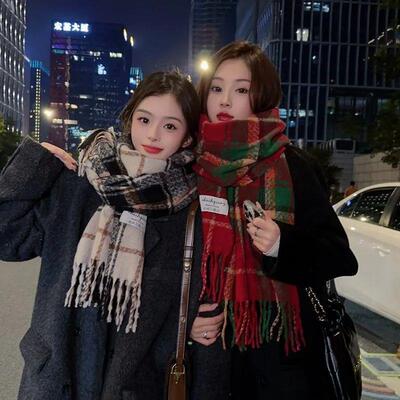 200x65cm Korean Version of The New Christmas Plaid Scarf Fem