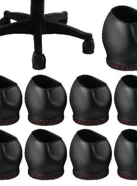 10 Pcs Chair Caster Covers Wheel Stoppers for Desk Chairs