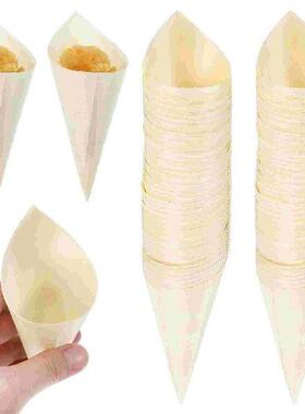 100 Pcs Cocktail Veneer Roll Conure Food Appetizers Wooden
