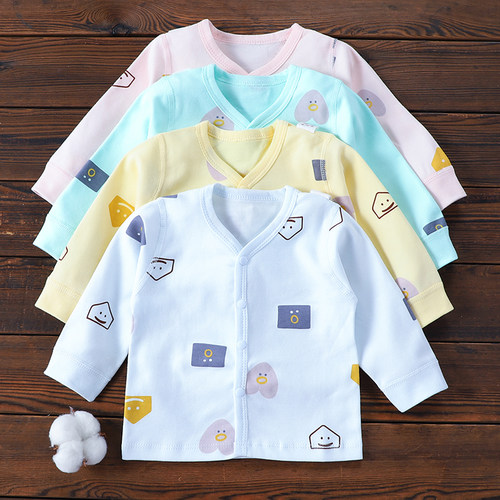 新生儿婴儿衣服纯棉上衣春秋冬秋衣0-6月男女宝宝纯棉a类儿童线衣