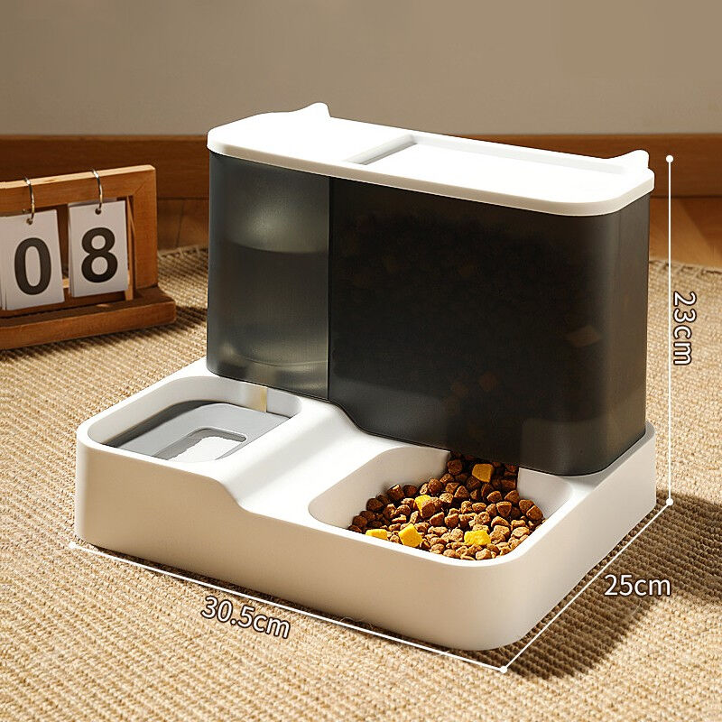 汤琪猫咪饮水机猫狗碗双碗自动喂食器大容量喝水器一体保护颈椎猫