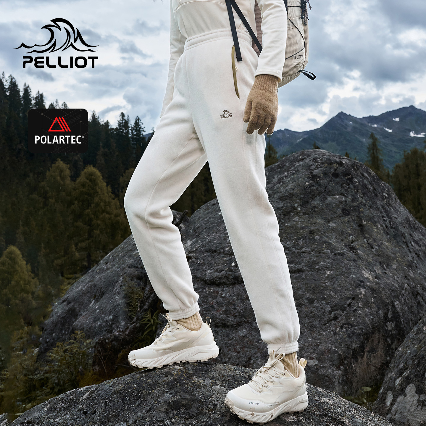 伯希和户外抓绒裤摇粒绒保暖