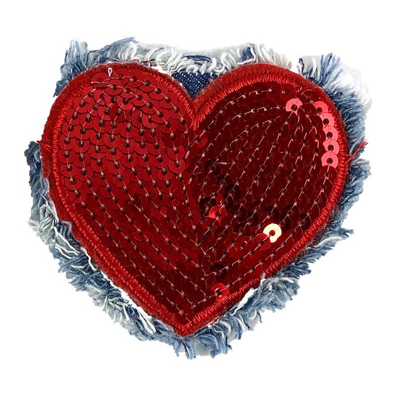 速发牛仔裤补丁贴布贴膝盖 大图案破洞修补贴小号刺绣 补洞裤贴补