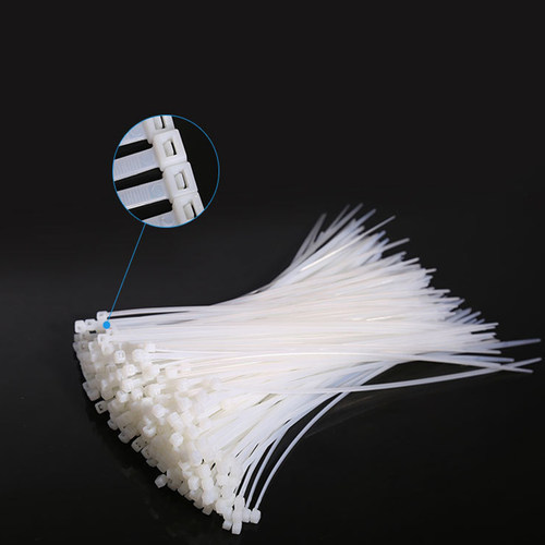 速发尼龙塑料扎带卡扣绳力束线带强电线式固定器带白色扎线带