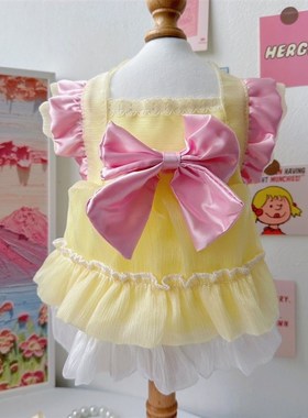 速发衣服猫咪春公季薄款 蕾丝蝴蝶爱可结夏主裙洛丽塔仆装~