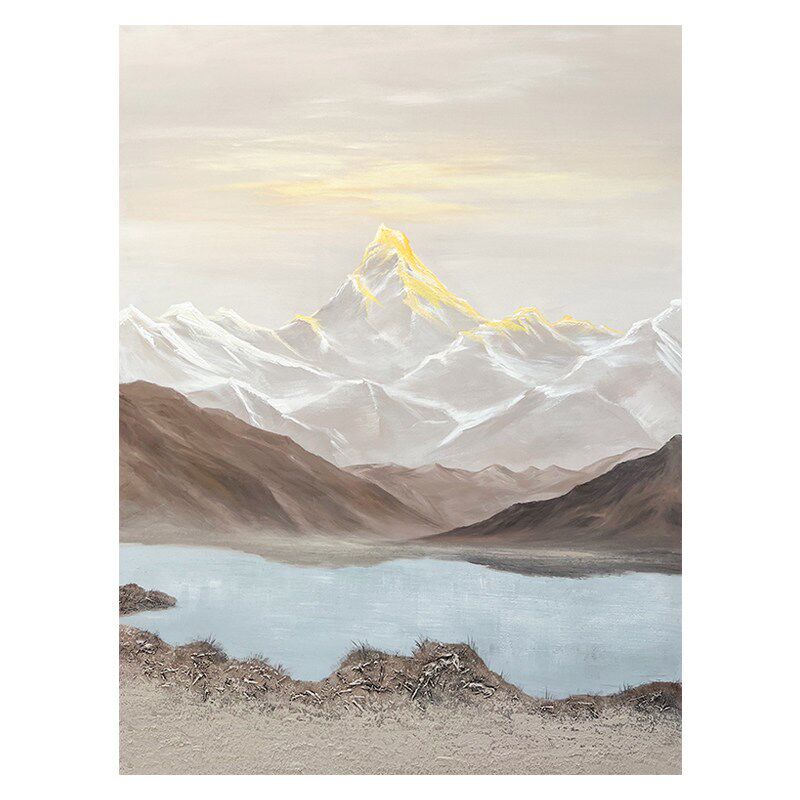 速发HESD.T《天赐鸿福》客厅手绘油画日式侘寂风玄关装饰画挂画