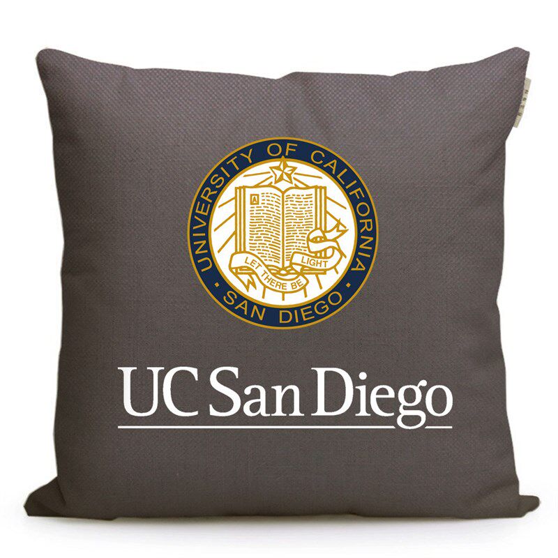 速发UCSD加州大学圣迭戈分校纪念品抱枕美国名校留学礼品沙发靠枕