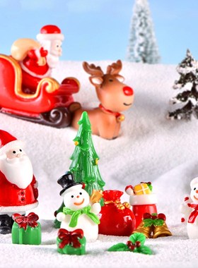 速发树诞老人圣诞圣雪人微景观雪景造景装饰材料圣诞节礼物小摆件