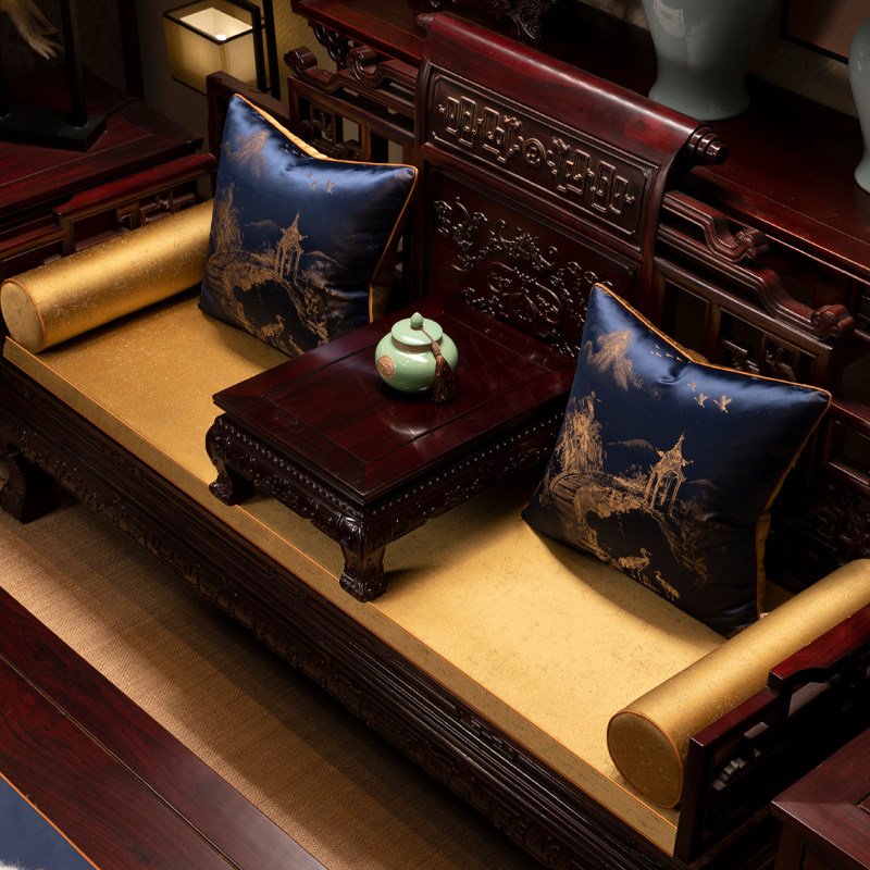 速发高端红木沙发坐垫套罩新滑式罗汉床垫防子中实木家具飘窗垫