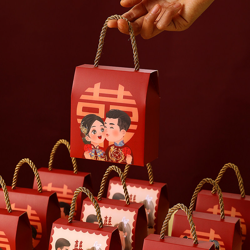 速发结婚中子婚礼糖盒礼2包装袋子空盒盒02新款盒国风