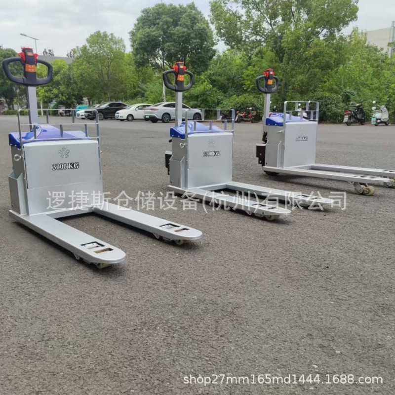 冷库电动搬运车3吨全电动地牛叉车步行式装卸车液压托盘车