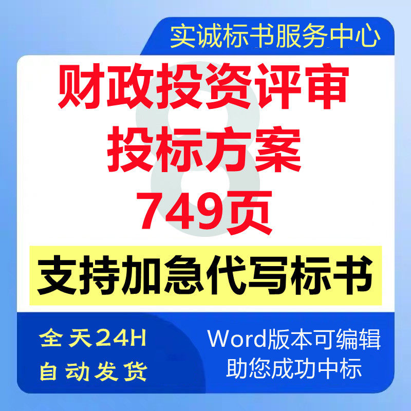 财政投资预算评审招标控制价结算审核技术投标书服务方案代写制作图片