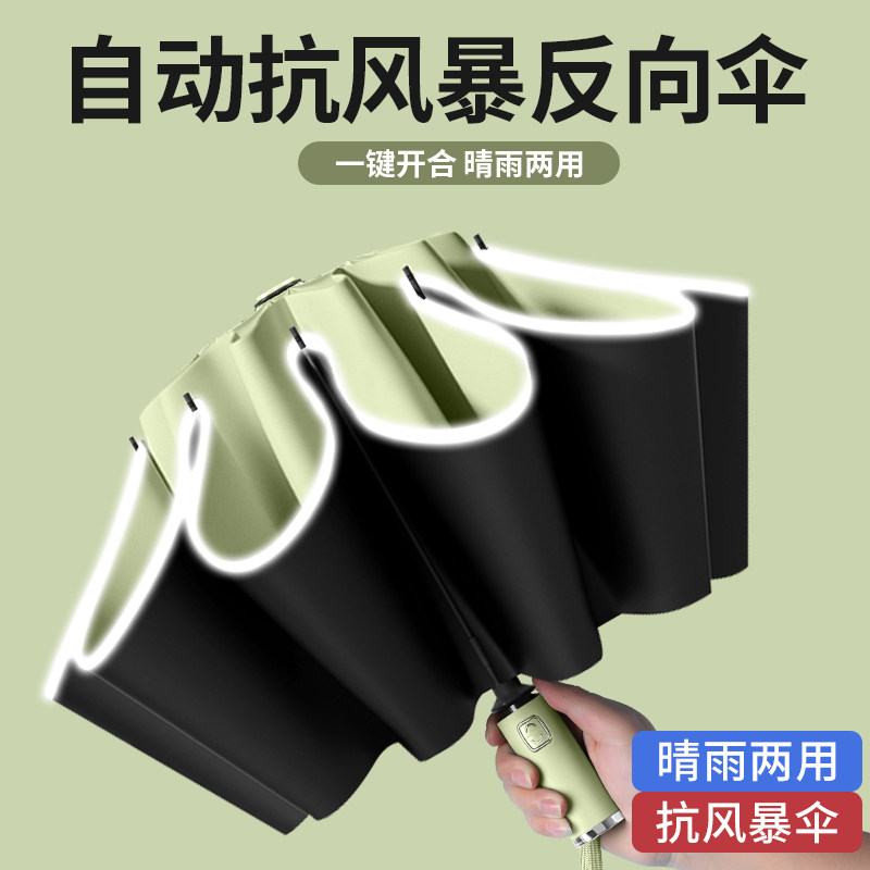 雨伞加大加厚加固防紫外线小巧便携女晴雨两用全自动男士遮阳伞