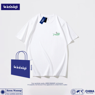 99元 男夏季 6件 重磅潮流短袖 潮牌白色印花体恤情侣打底衫 美式