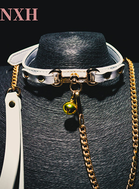 NNXH定制刻字项圈颈圈皮质K9男女配饰ckoker牵引套装