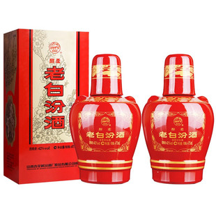 【下拉详情页享补贴】山西杏花村酒42度醇柔老白汾酒475mL*2瓶
