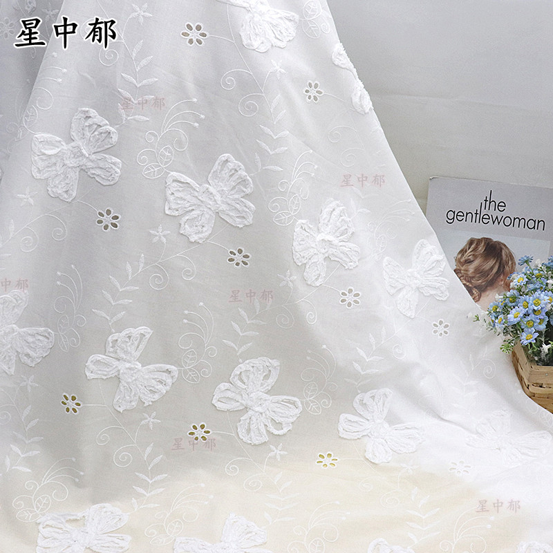 新款全棉绣花布料吊带衫服饰面料