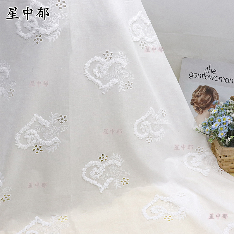 服装连衣裙纯棉绣花布晚礼服