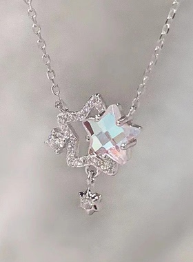 琉璃双子星幻彩星星项链轻奢小众