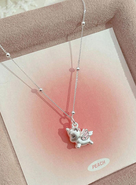 可爱卡通独角兽项链女小众高级感
