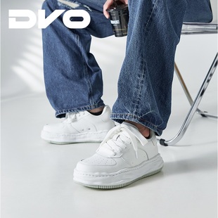 DVO【经典空军款】小白鞋男款秋冬7CM隐形内增高百搭透气休闲板鞋