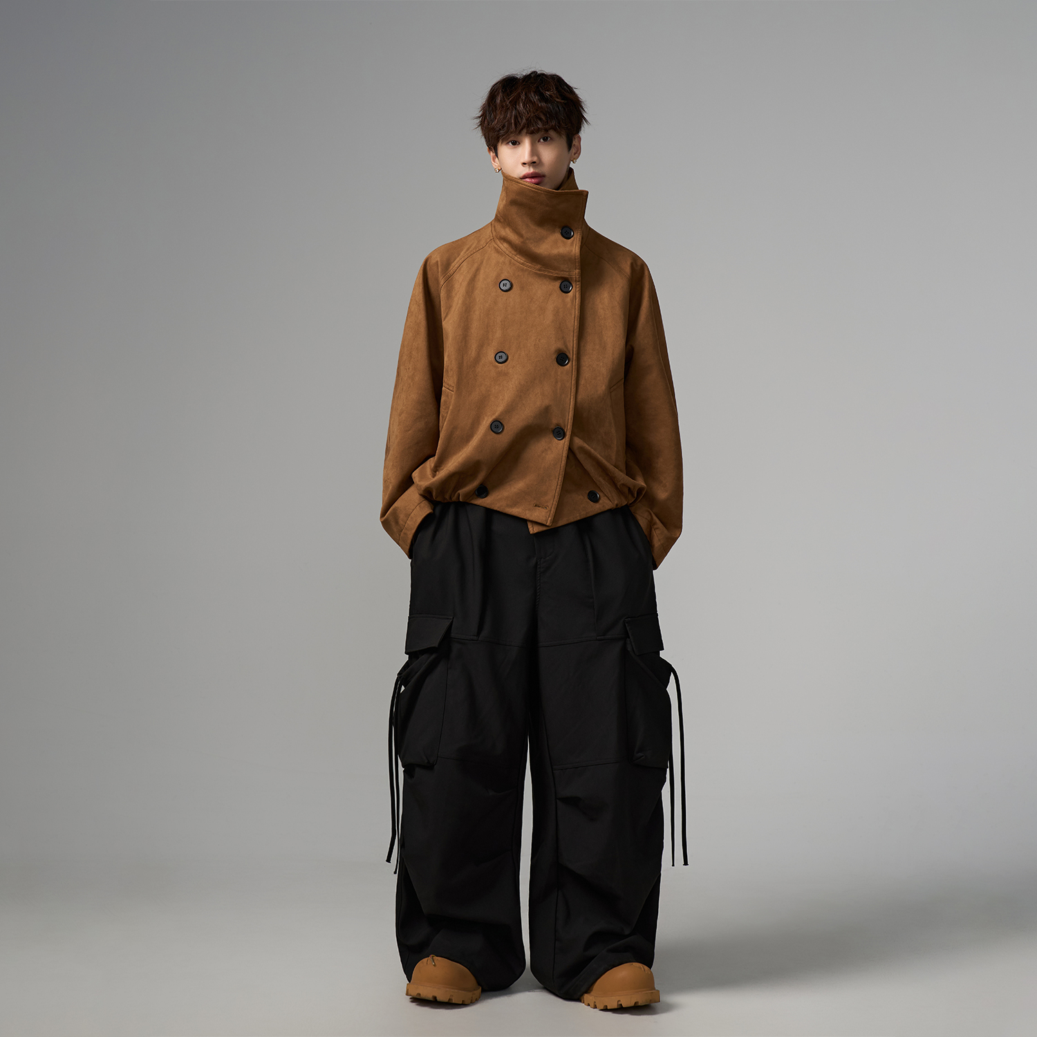 INSOMNIA失眠者 英伦短款高翻领夹克外套