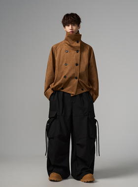 INSOMNIA失眠者 英伦短款高翻领夹克外套