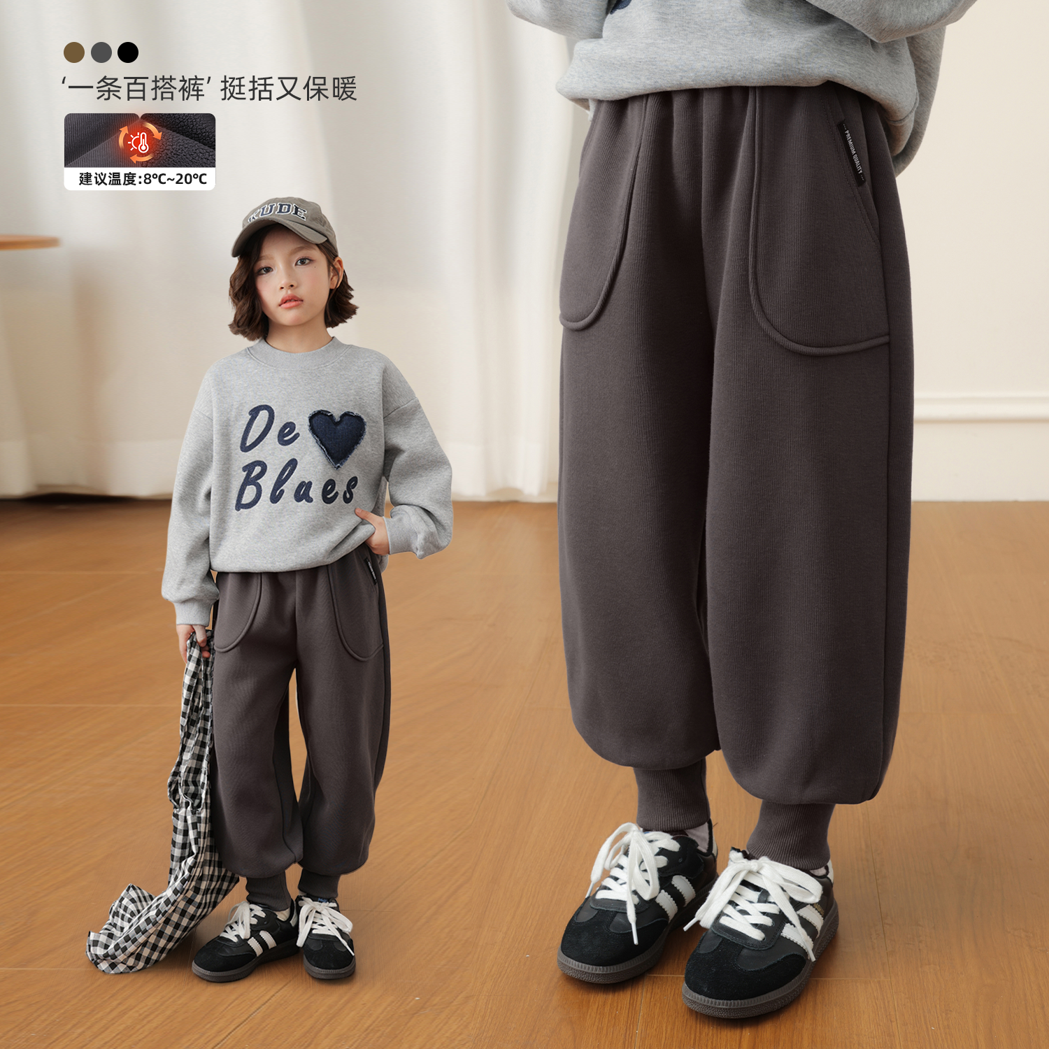 NORNOR女童加绒裤子新款冬装保暖加厚好看儿童一体绒束脚卫裤女孩,童装/婴儿装/亲子装,裤子,淘宝优惠券,粉丝福利购,淘宝优惠卷