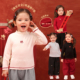 加绒保暖洋气好看儿童红色过年装 NORNOR女童宝宝打底衫 t恤25新款