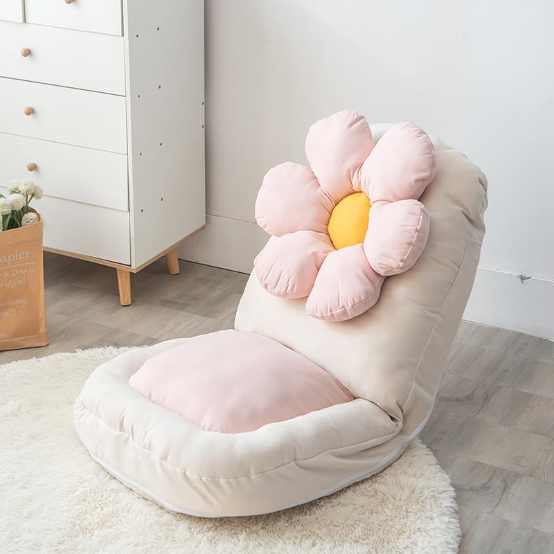 懒人沙发可折叠榻榻米椅子单人座椅床上靠背椅阳台飘窗坐垫小配件