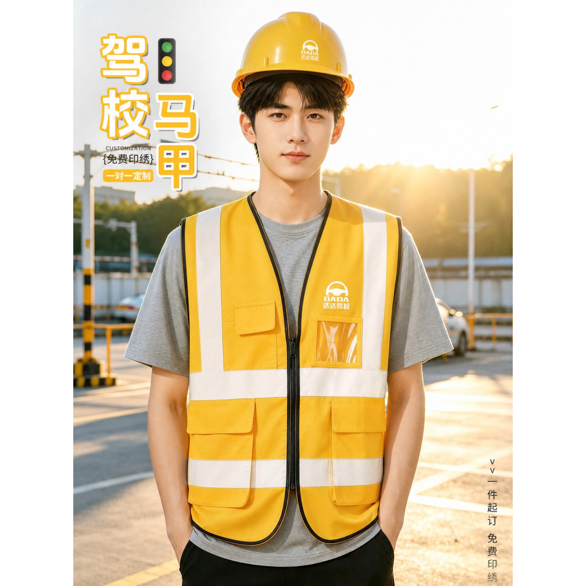 反光马甲工作服定制印log