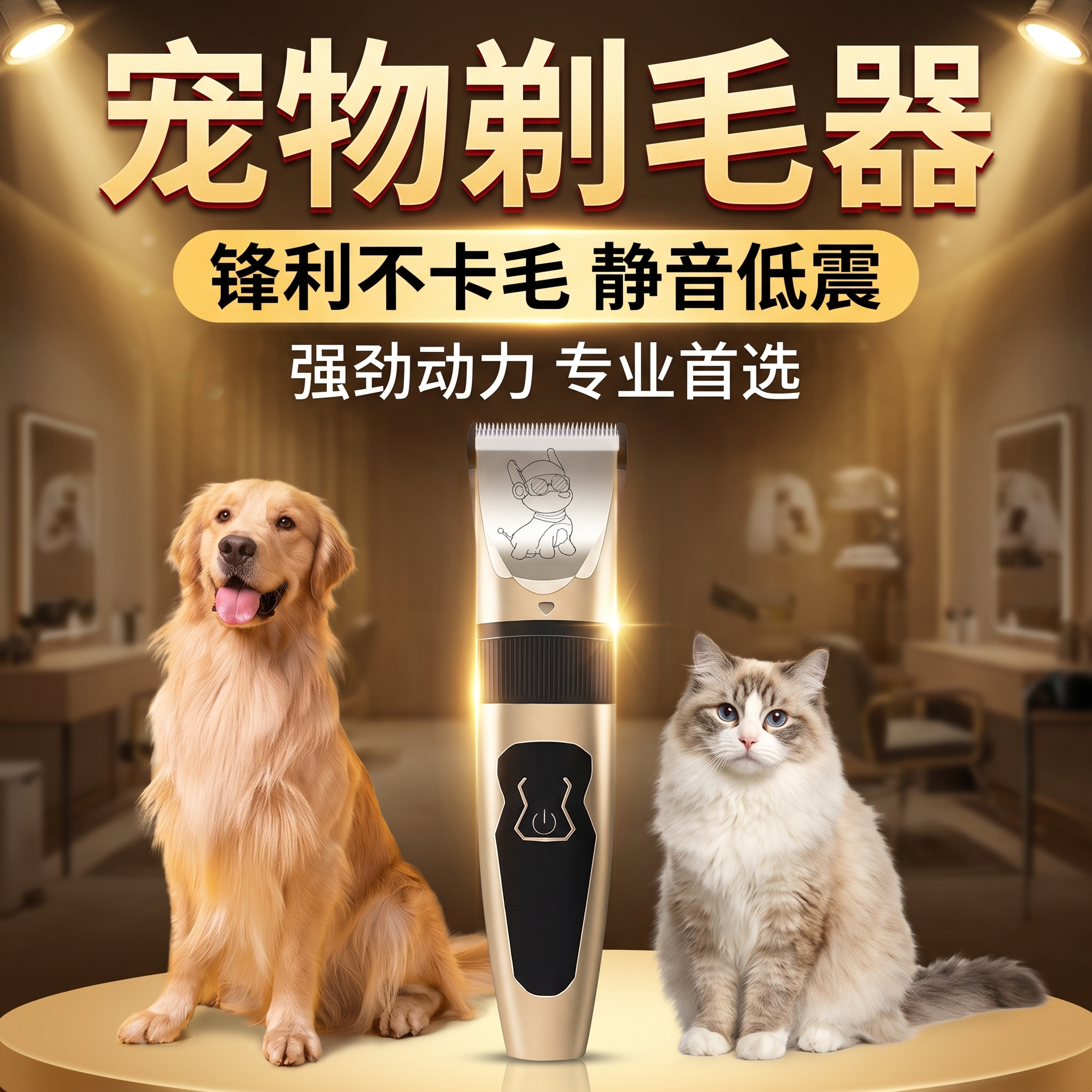 三年质保宠物剃毛器电推剪狗猫通用充电式静音锋利专业理发器家用