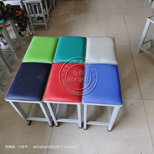 特价西皮软包凳子工厂车间操作凳防静电工作凳高泡海绵方凳学生凳