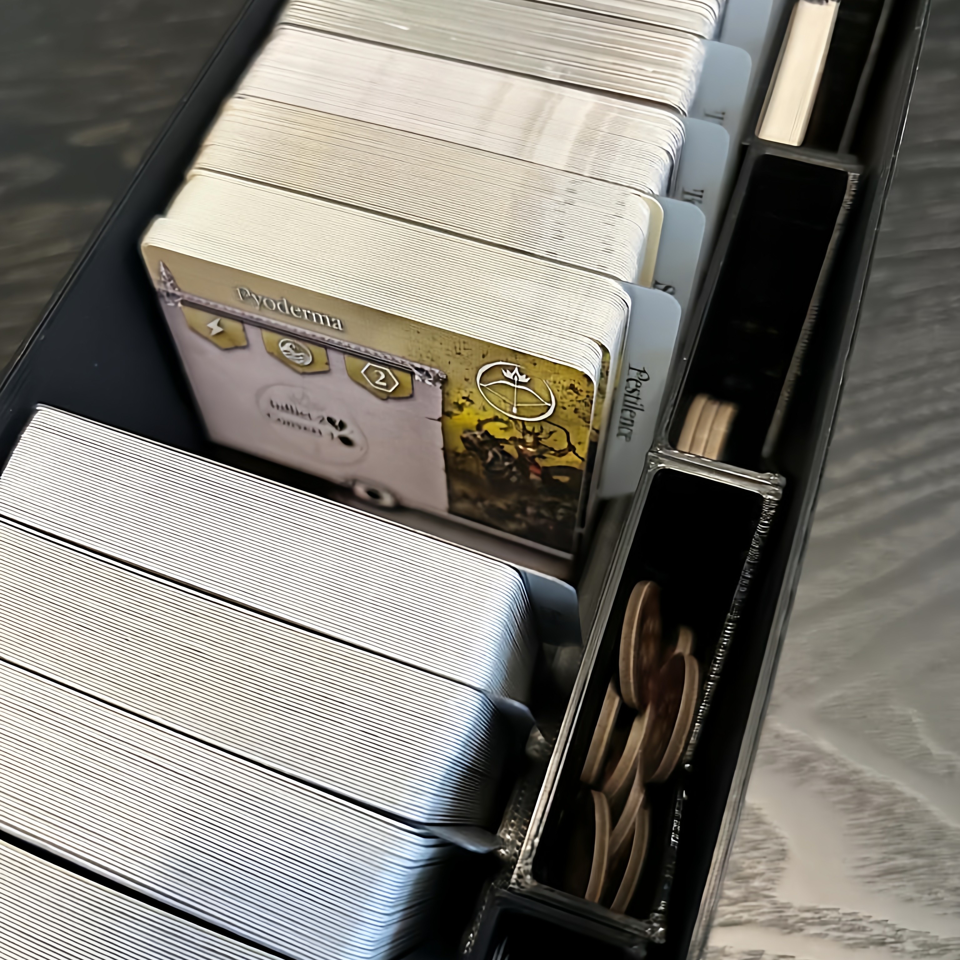 【黑玫瑰战争 + 重生魔法流派收纳套装】token桌游牌套归整理神器