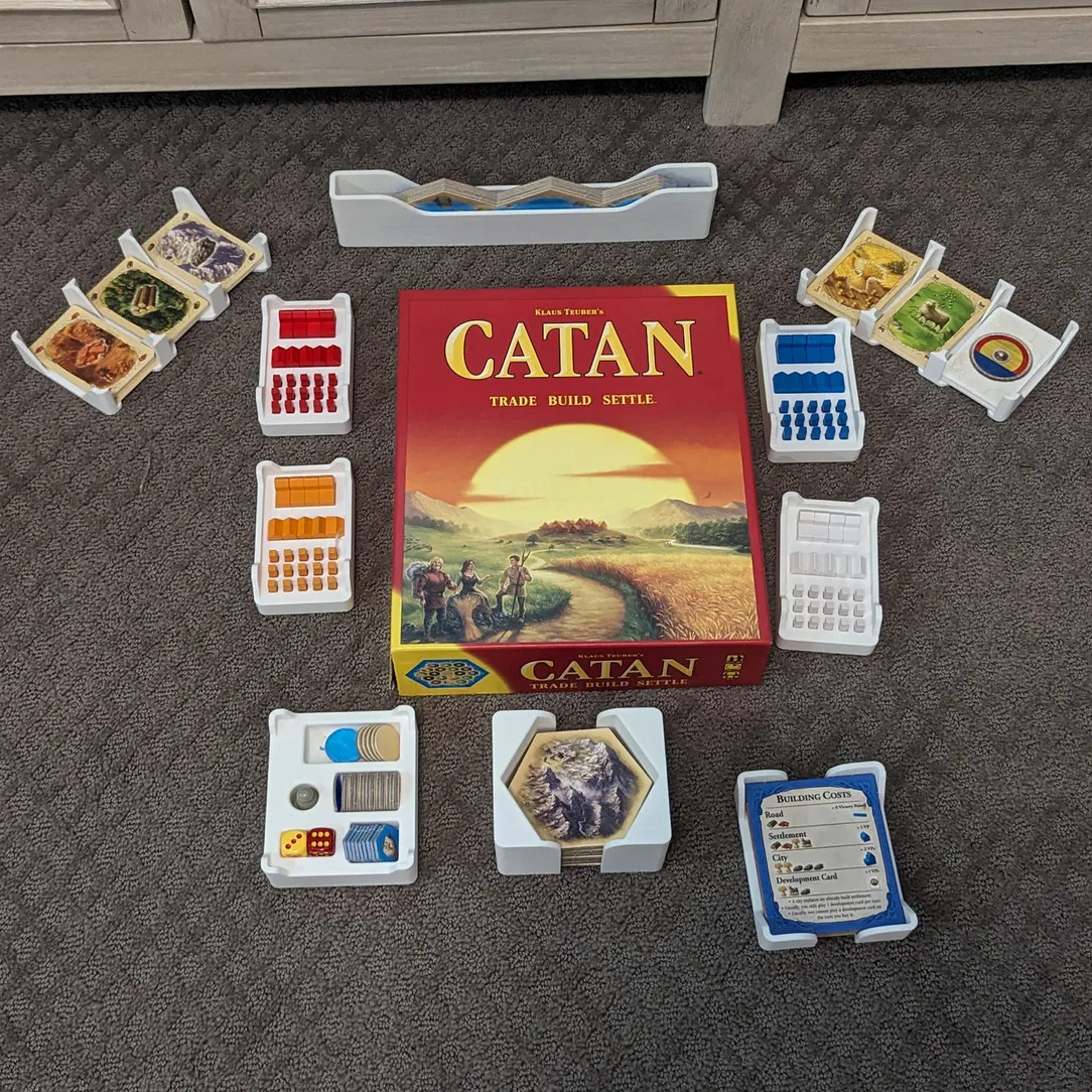 【卡坦岛4-6人扩展桌游收纳套装】Catan分类token归整理Original