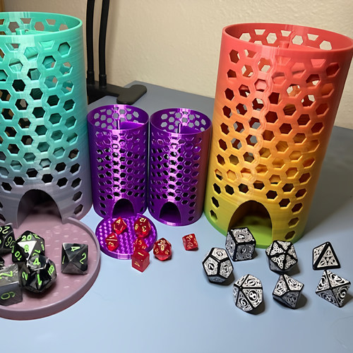 镂空桌游骰子塔Dice Tower简约风色子塔便携配件投盘子跑团筛子塔