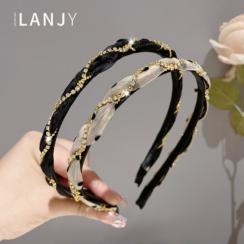 东大门新款水钻编织发箍