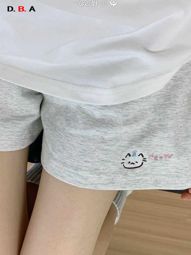 小猫咪短裤女宽松运动夏季休