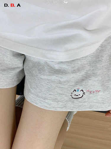 小猫咪短裤女宽松运动夏季休