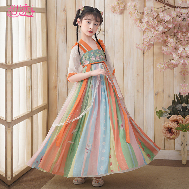 速发童连衣裙夏款裙子装仙夏装2022新童公主裙古超古风儿款汉服夏